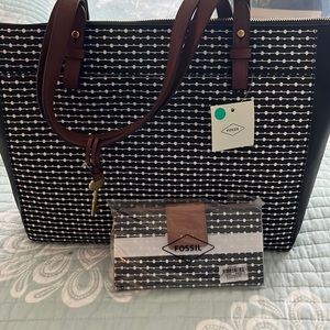 Fossil Rachel Tote & wallet. New-Unused Wallet still in bag, tags on handbag